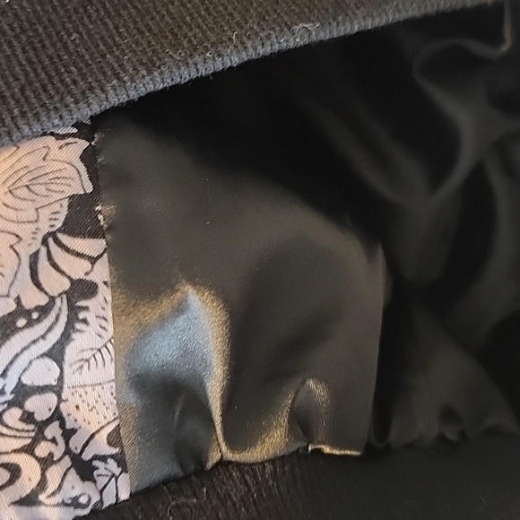 Free People Black Floral Snap Bomber Jacket Size S - Picture 5 of 7